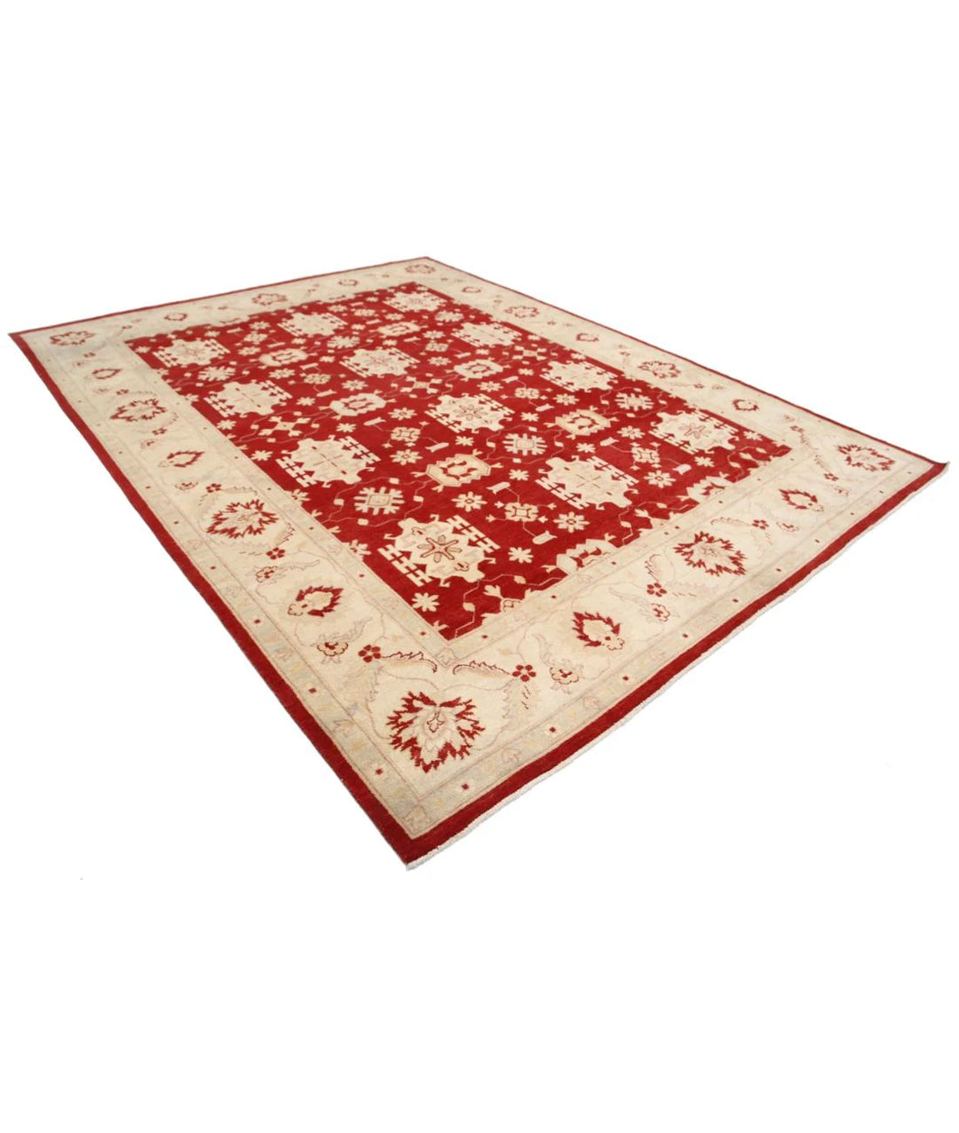 Afghan Kazak Rug 8' 11" x 11' 9" Hand-Knotted | No. AT25137