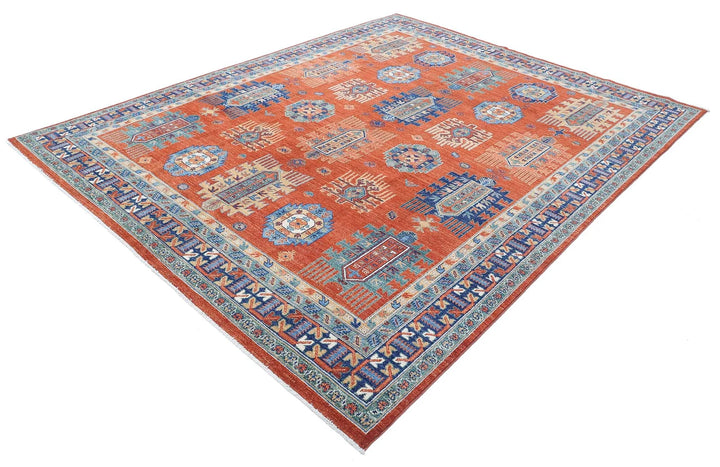Afghan Humna Rug 7' 8" x 9' 7" Hand-Knotted | No. AT25283
