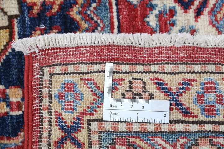 Afghan Royal Kazak Rug 5' 9" x 7' 11" Hand-Knotted | No. AT25291
