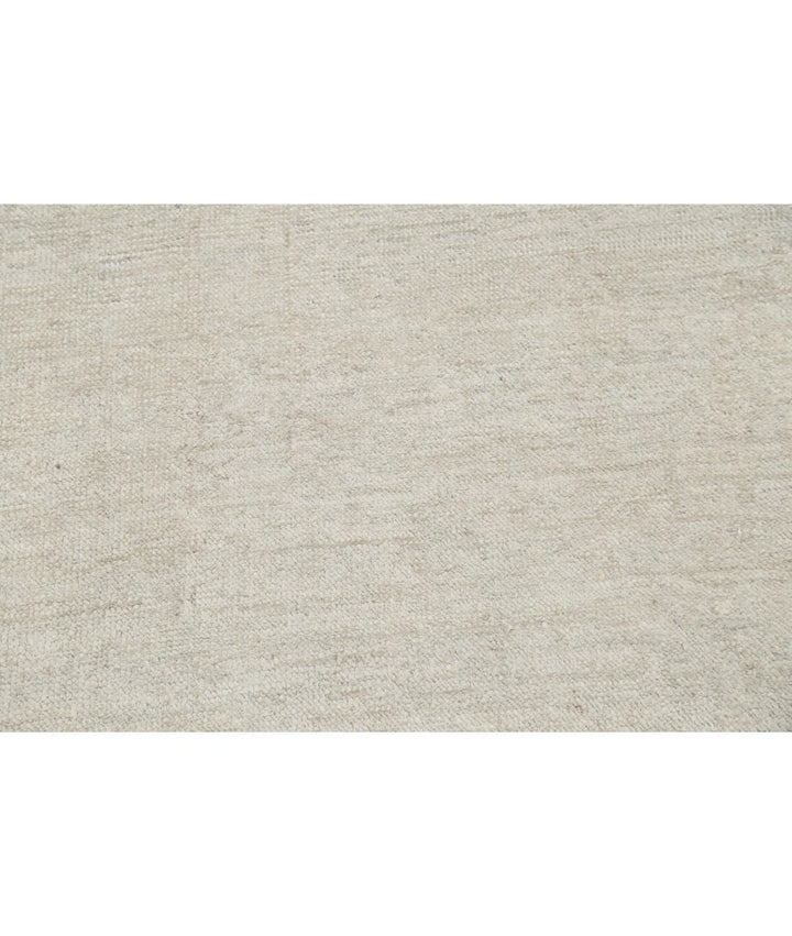 Ivory Afghan Oushak Rug 8' 0" x 10' 2" Hand-Knotted | No. AT25344