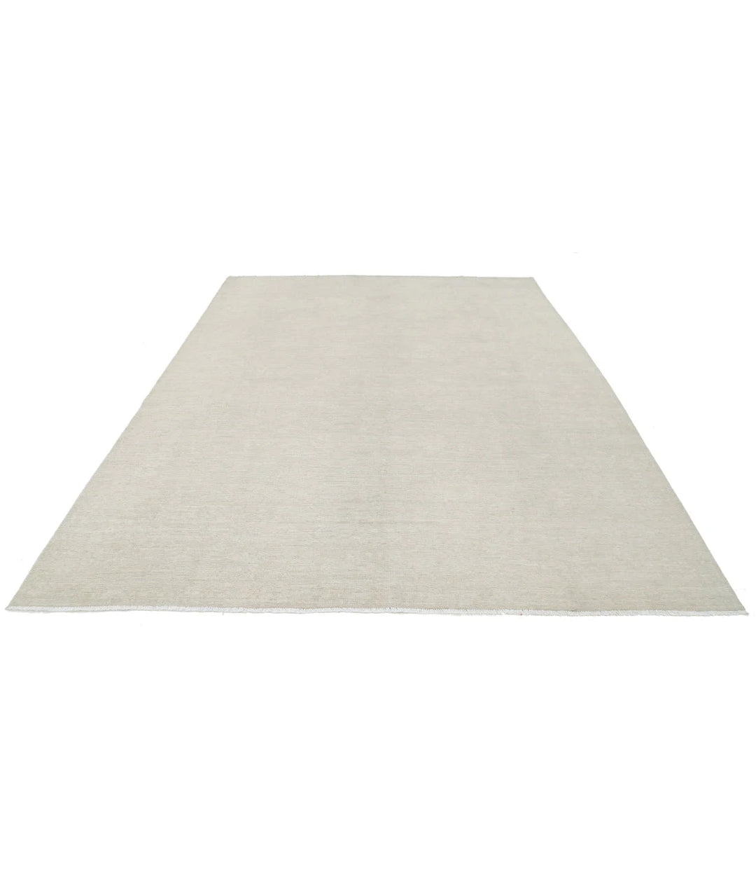 Ivory Afghan Oushak Rug 8' 0" x 10' 2" Hand-Knotted | No. AT25344