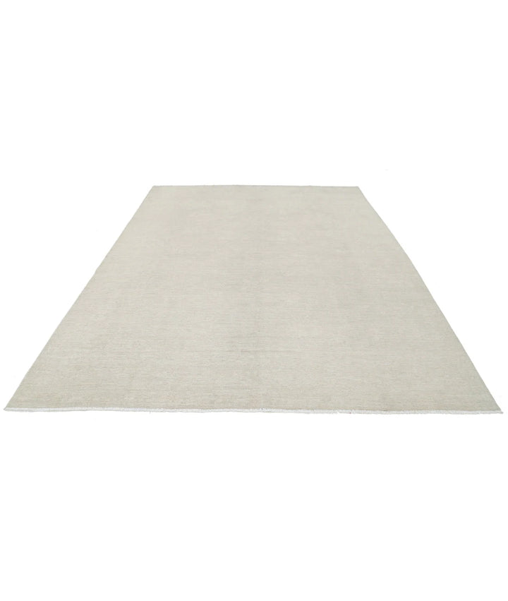 Ivory Afghan Oushak Rug 8' 0" x 10' 2" Hand-Knotted | No. AT25344