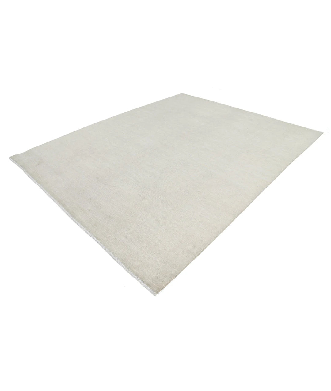 Ivory Afghan Oushak Rug 8' 0" x 10' 2" Hand-Knotted | No. AT25344