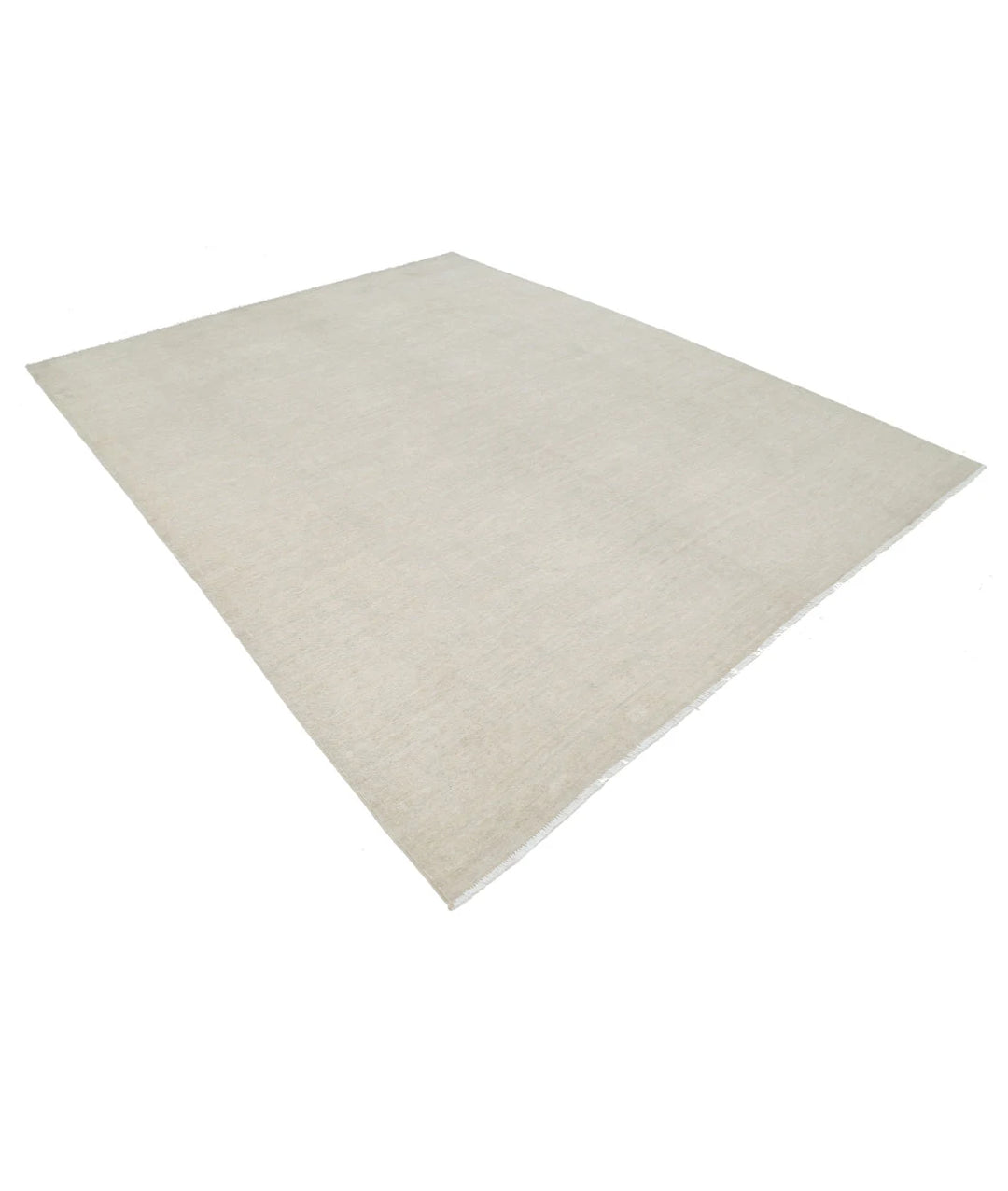 Ivory Afghan Oushak Rug 8' 0" x 10' 2" Hand-Knotted | No. AT25344