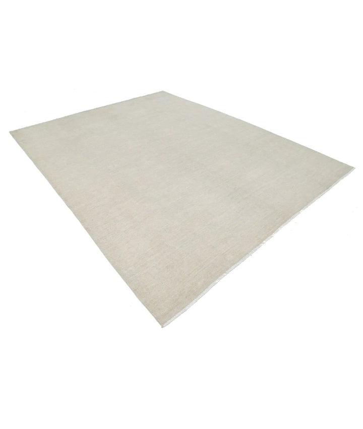 Ivory Afghan Oushak Rug 8' 0" x 10' 2" Hand-Knotted | No. AT25344