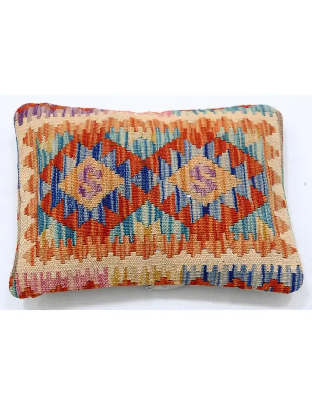 Afghan Tribal Pillow 1' 0" x 1' 5" Hand-Woven | No. AT25405