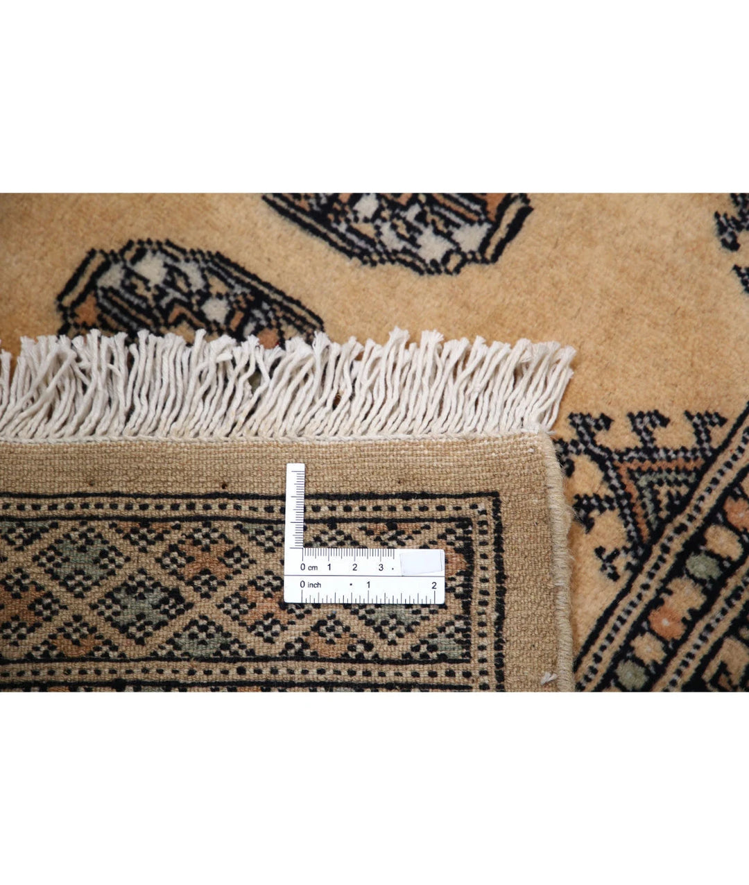 Beige Pakistani Bokhara Rug 2' 6" x 15' 4" Hand-Knotted | No. AT25468