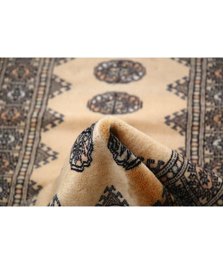 Beige Pakistani Bokhara Rug 2' 6" x 15' 4" Hand-Knotted | No. AT25468