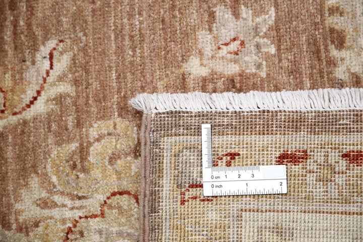 Brown Afghan Ziegler Rug 6' 3" x 8' 3" Hand-Knotted | No. AT25493
