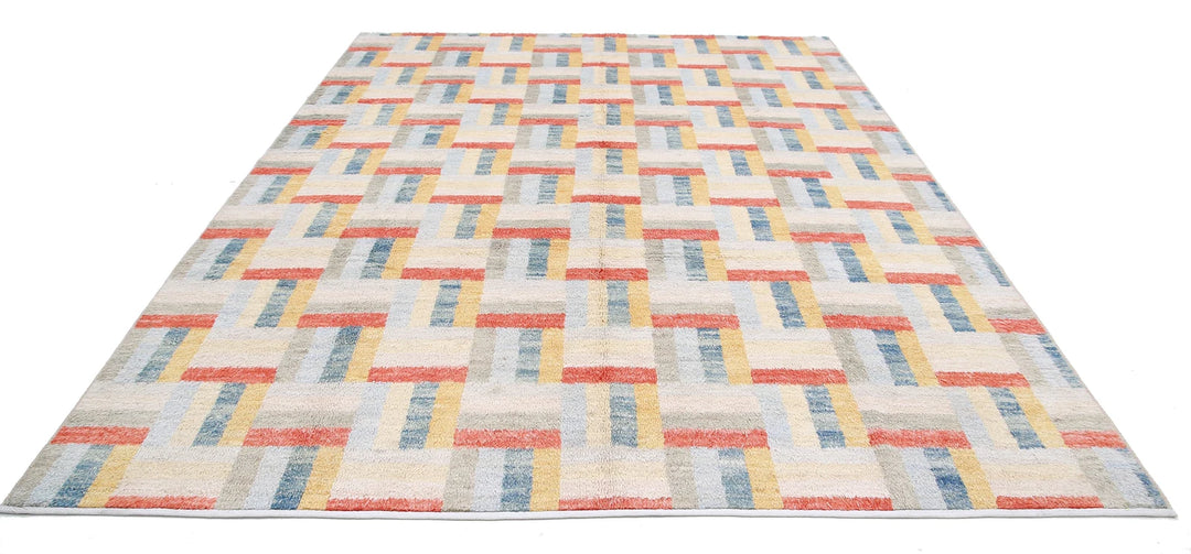 Afghan Tribal Rug 9' 1" x 12' 2" Hand-Knotted | No. AT25524