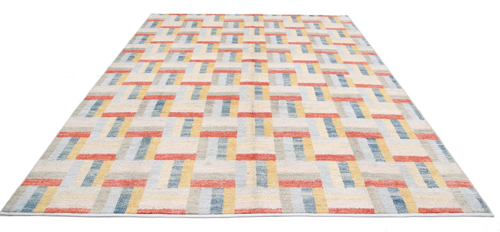 Afghan Tribal Rug 9' 1" x 12' 2" Hand-Knotted | No. AT25524
