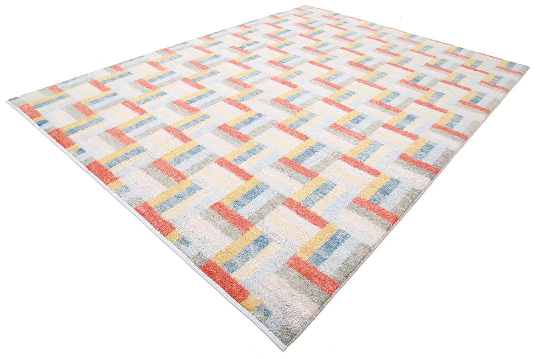Afghan Tribal Rug 9' 1" x 12' 2" Hand-Knotted | No. AT25524