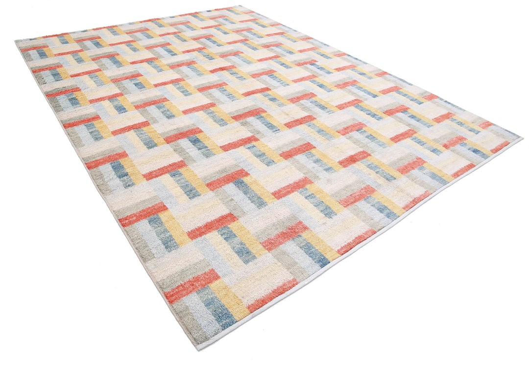 Afghan Tribal Rug 9' 1" x 12' 2" Hand-Knotted | No. AT25524