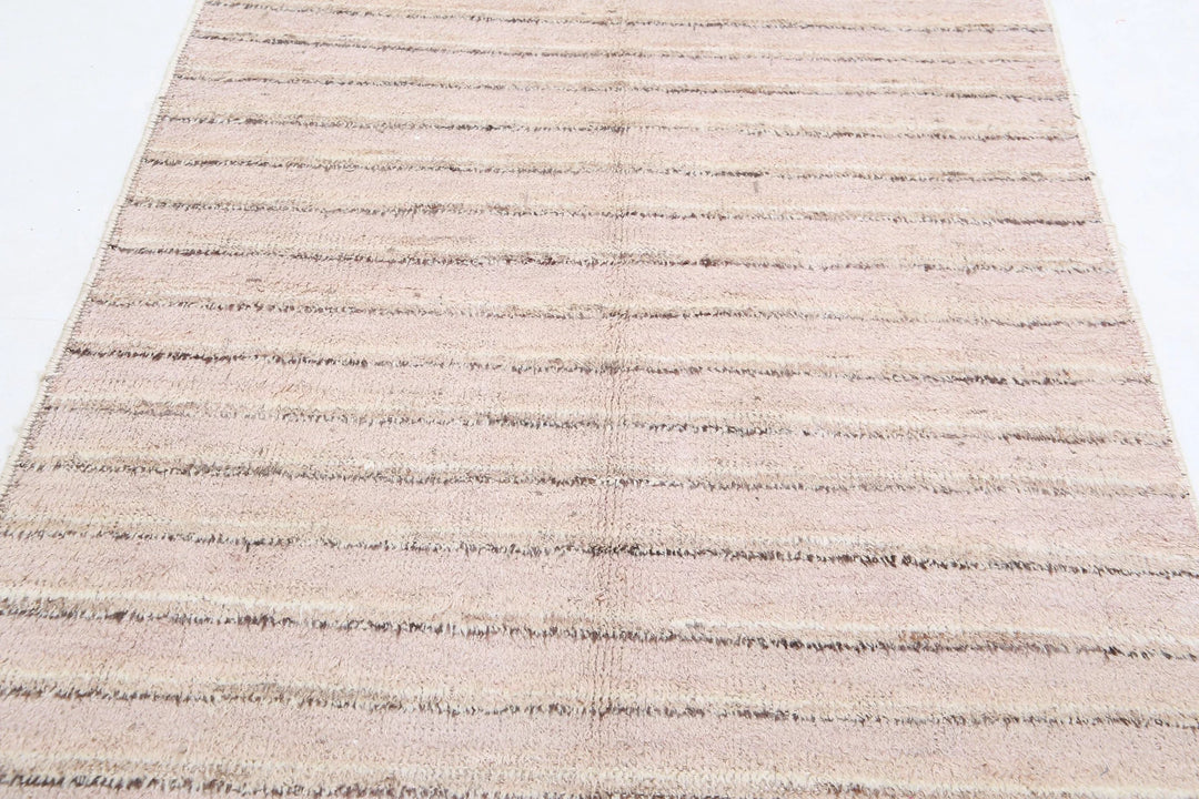 Brown Afghan Tribal Rug 4' 2" x 6' 0" Hand-Knotted | No. AT25532