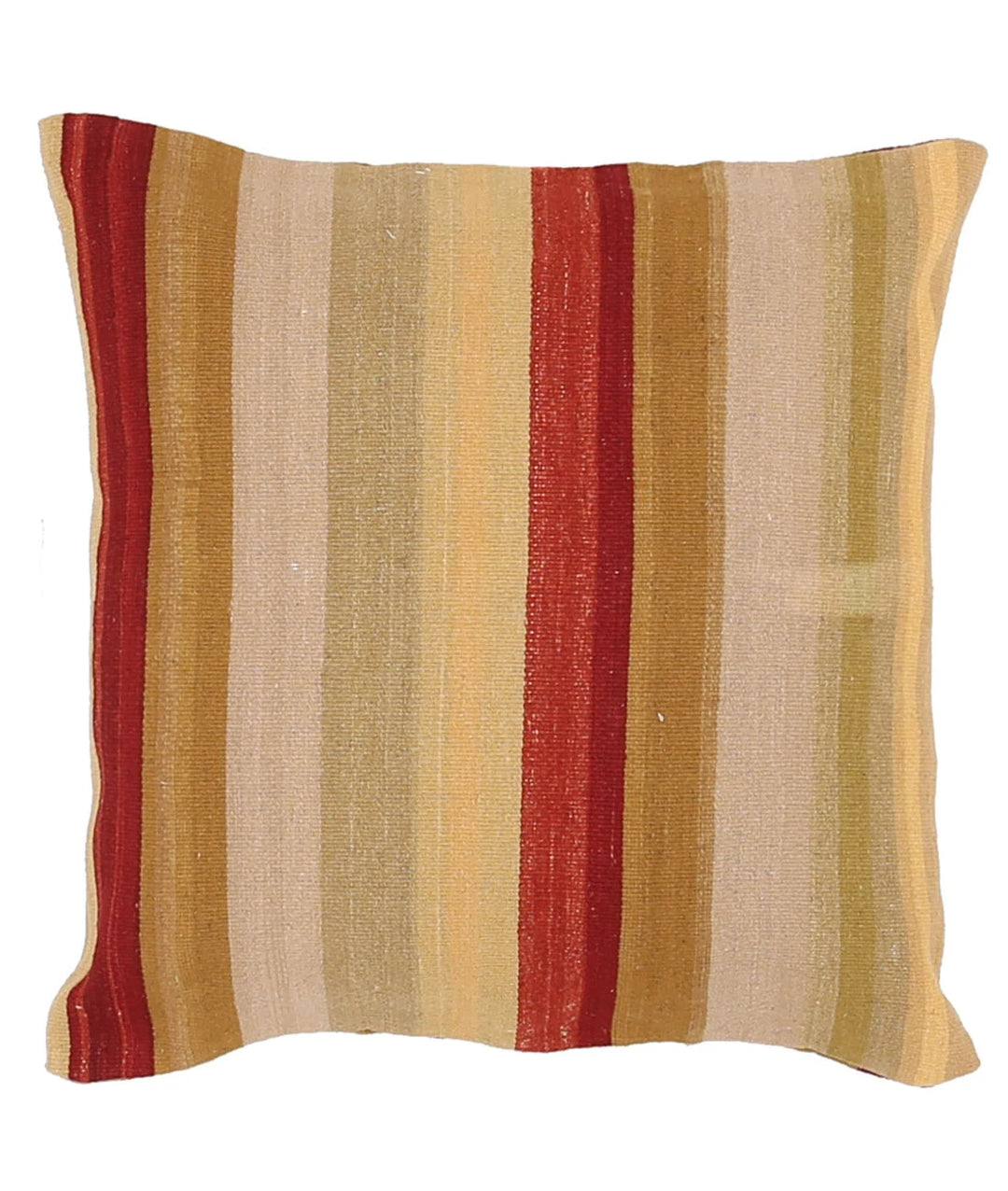 Pakistani Modern Stripe Pillow 2' 2" x 2' 2" Hand-Knotted | No. AT25550