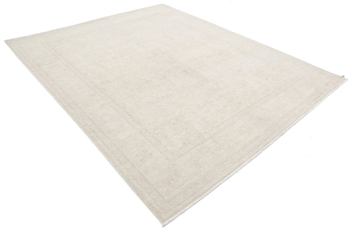 Ivory Afghan Serenity Rug 7' 10" x 9' 9" Hand-Knotted | No. AT25612