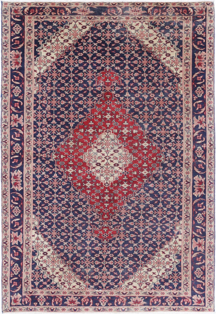 Afghan Tribal Shirvan Rug 3' 11" x 5' 10" Hand-Knotted | No. AT25675