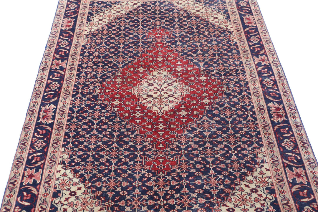 Afghan Tribal Shirvan Rug 3' 11" x 5' 10" Hand-Knotted | No. AT25675