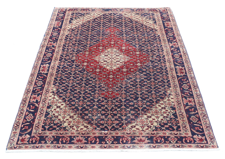 Afghan Tribal Shirvan Rug 3' 11" x 5' 10" Hand-Knotted | No. AT25675
