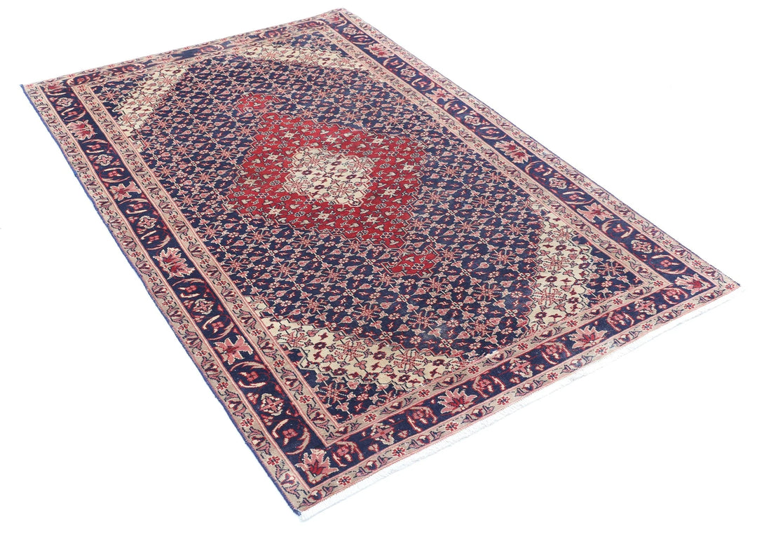 Afghan Tribal Shirvan Rug 3' 11" x 5' 10" Hand-Knotted | No. AT25675