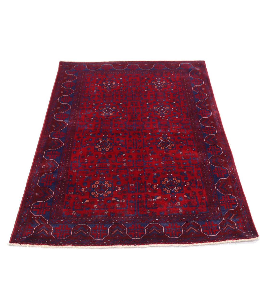 Afghan Beljik Rug 3' 3" x 4' 9" Hand-Knotted | No. AT25833