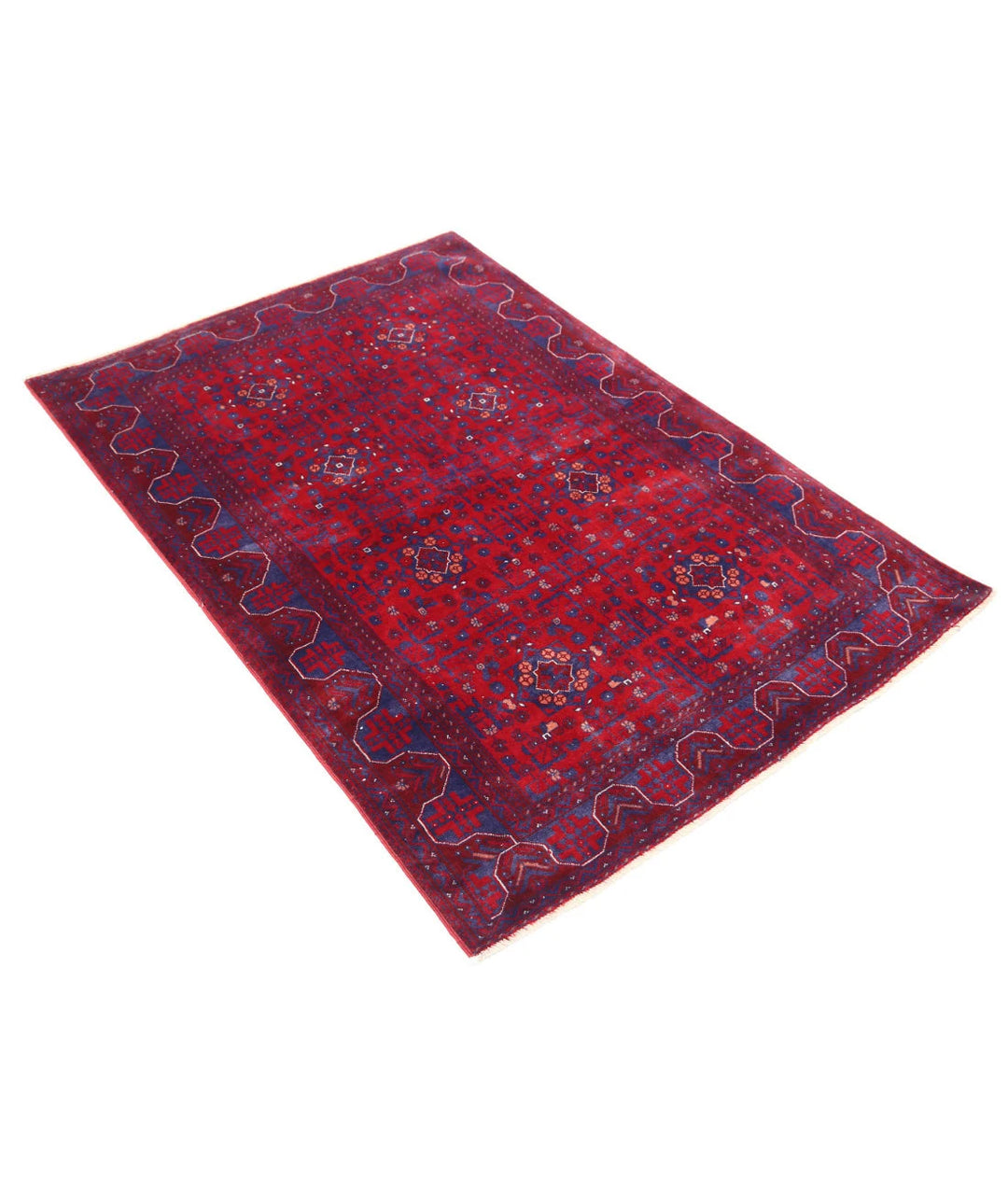 Afghan Beljik Rug 3' 3" x 4' 9" Hand-Knotted | No. AT25833