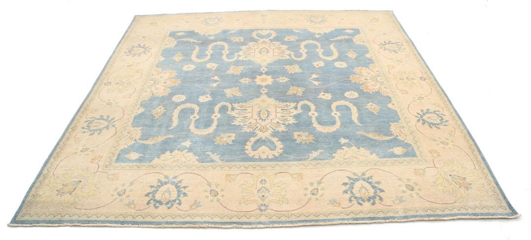 Afghan Ziegler Rug 7' 9" x 7' 9" Hand-Knotted | No. AT25844