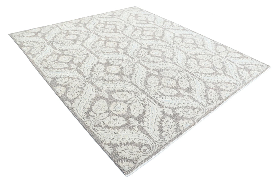 Afghan Art & Craft Rug 8' 0" x 8' 11" Hand-Knotted | No. AT25852