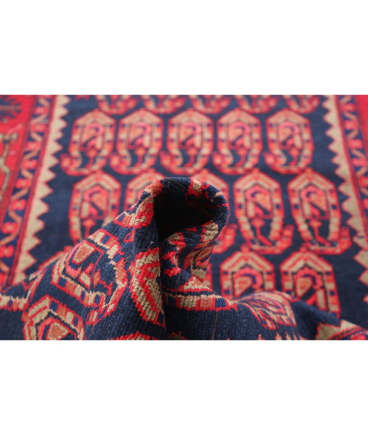 Persian Hamadan Runner Rug 3' 7" x 17' 4" Hand-Knotted | No. AT25859