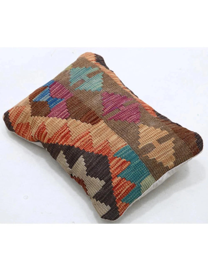 Multicolor Afghan Tribal Rug 1' 0'' x 1' 5'' Flat-Weave | No. AT25941