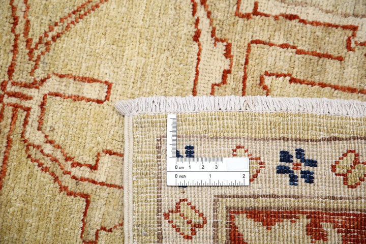 Gold Afghan Ziegler Rug 9' 1" x 11' 5" Hand-Knotted | No. AT25992