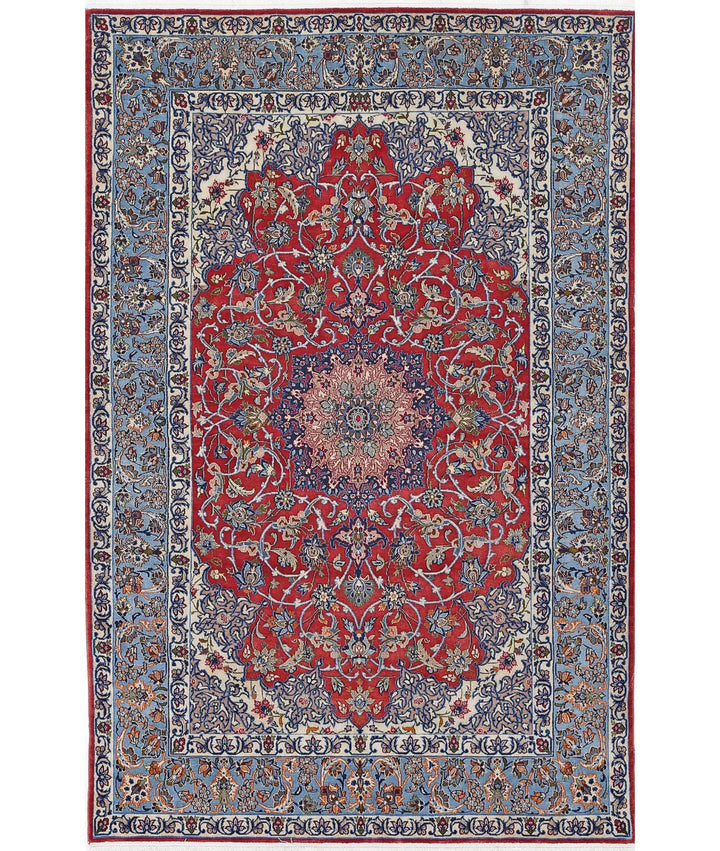 Persian Isfahan Rug 3' 6" x 5' 5" Hand-Knotted | No. AT26001