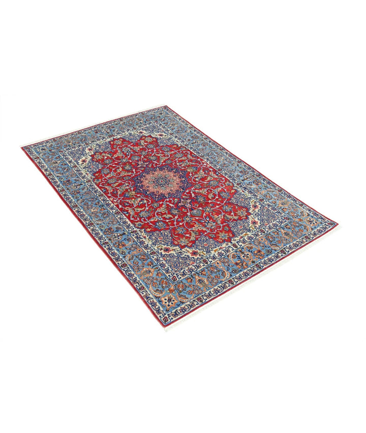 Persian Isfahan Rug 3' 6" x 5' 5" Hand-Knotted | No. AT26001
