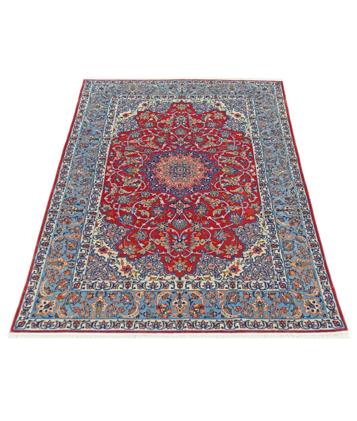Persian Isfahan Rug 3' 6" x 5' 5" Hand-Knotted | No. AT26001