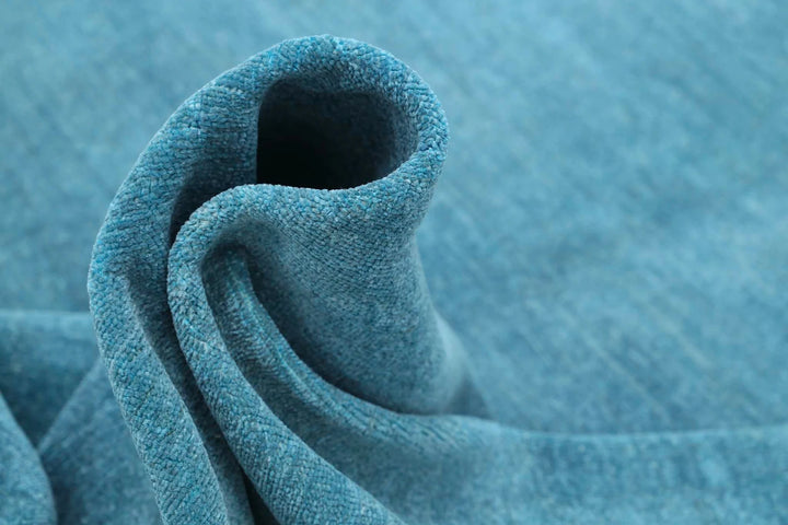 Blue Afghan Overdye Rug 6' 10" x 9' 4" Hand-Knotted | No. AT26010