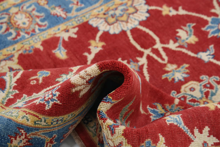Afghan Ziegler Rug 5' 1" x 6' 6" Hand-Knotted | No. AT26147