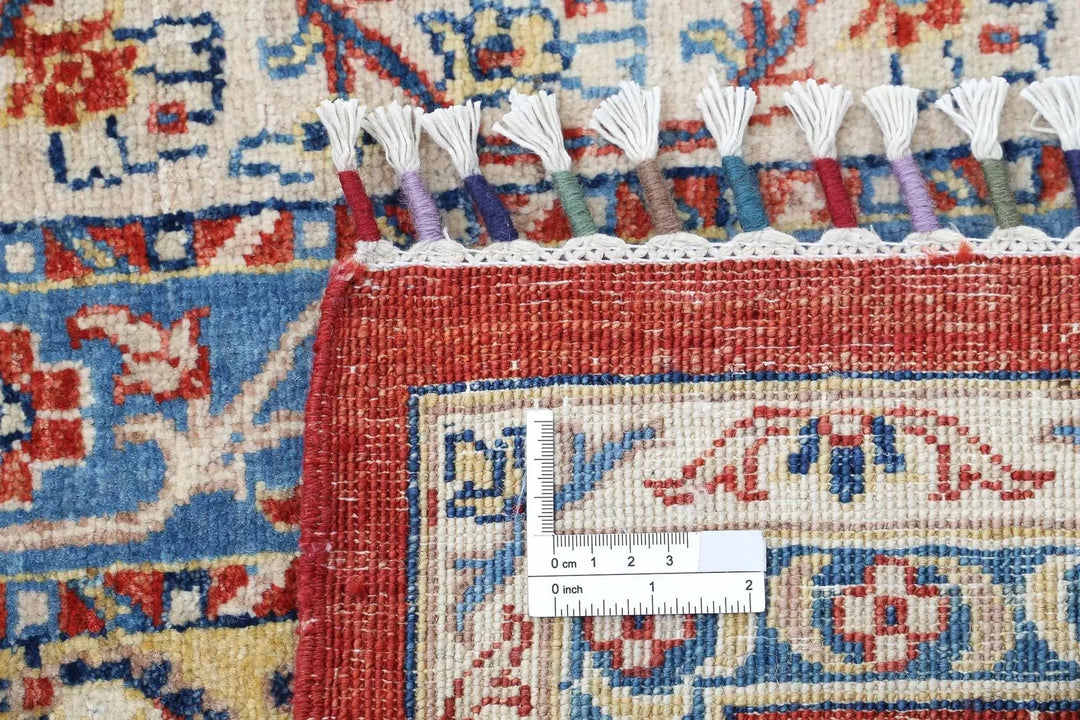 Red Afghan Oriental Rug 5' 4" x 8' 8" Hand-Knotted | No. AT26165