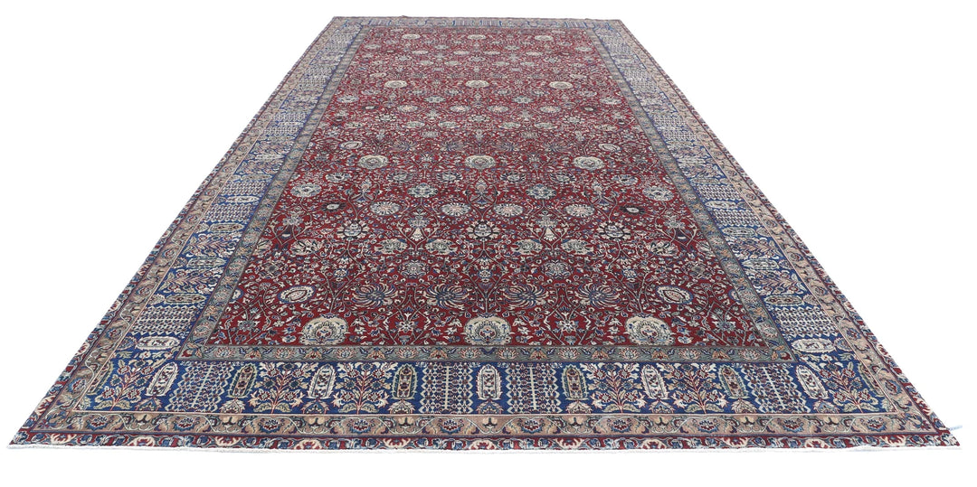 Indian Tabriz Rug 9' 0" x 17' 9" Hand-Knotted | No. AT26266