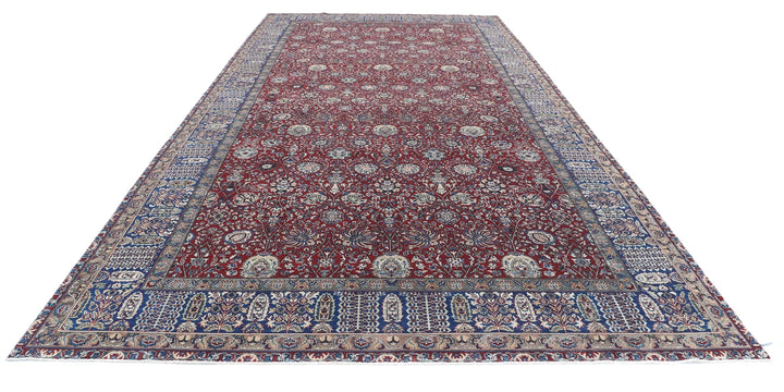 Indian Tabriz Rug 9' 0" x 17' 9" Hand-Knotted | No. AT26266