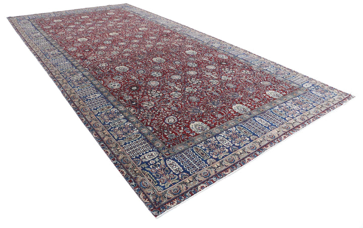 Indian Tabriz Rug 9' 0" x 17' 9" Hand-Knotted | No. AT26266