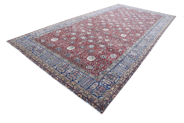 Indian Tabriz Rug 9' 0" x 17' 9" Hand-Knotted | No. AT26266