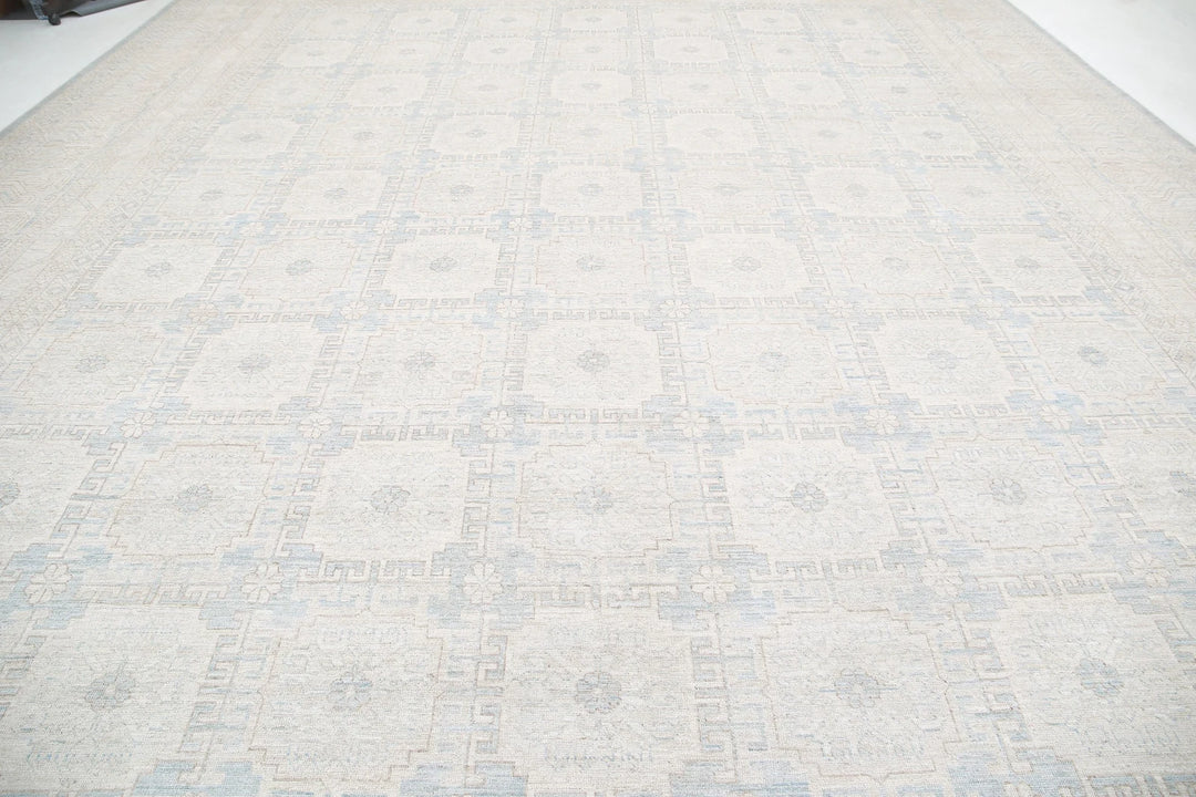 Afghan Khotan Rug 16' 1" x 24' 1" Hand-Knotted | No. AT26307