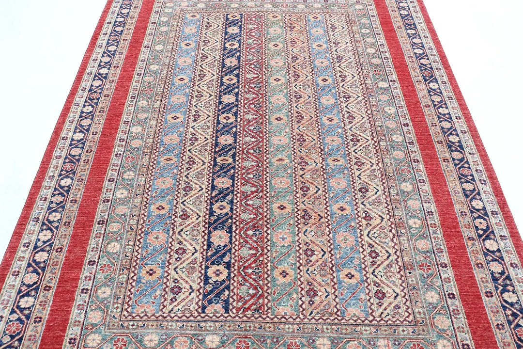 Afghan Oriental Rug 5' 8" x 7' 7" Hand-Knotted | No. AT26322