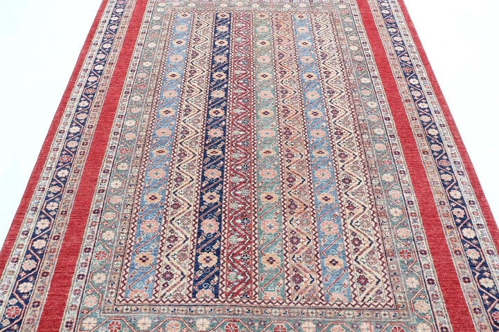 Afghan Oriental Rug 5' 8" x 7' 7" Hand-Knotted | No. AT26322
