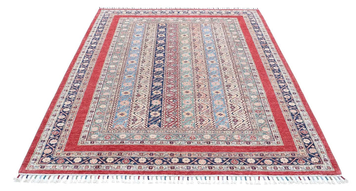 Afghan Oriental Rug 5' 8" x 7' 7" Hand-Knotted | No. AT26322