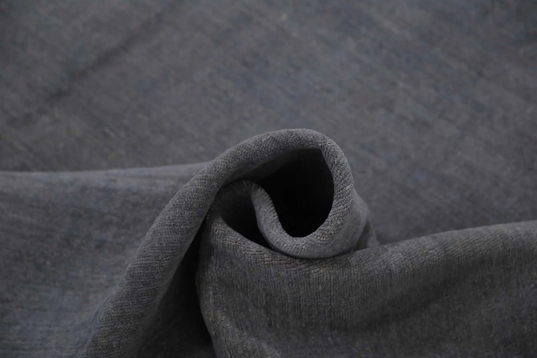 Grey Afghan Overdye Rug 8' 1" x 9' 4" Hand-Knotted | No. AT26379
