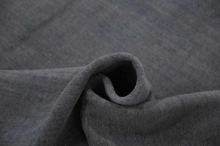 Grey Afghan Overdye Rug 8' 1" x 9' 4" Hand-Knotted | No. AT26379