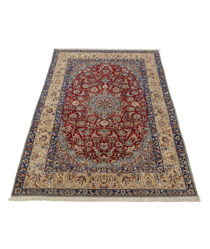 Persian Isfahan Rug 3' 7" x 5' 8" Hand-Knotted | No. AT26399