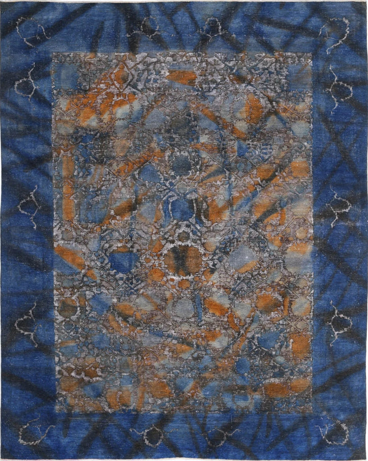 Blue Afghan Oriental Rug 9' 9" x 12' 5" Hand-Knotted | No. AT26444