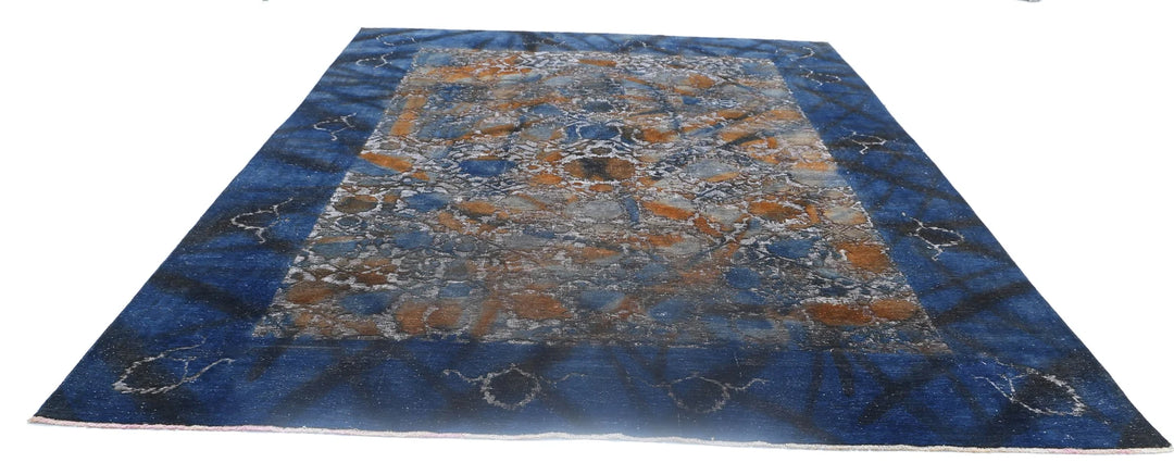 Blue Afghan Oriental Rug 9' 9" x 12' 5" Hand-Knotted | No. AT26444